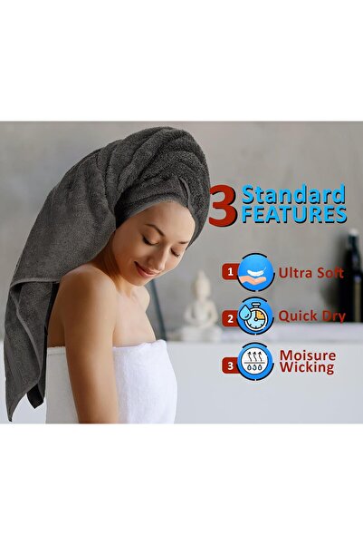 Bliss Casa - 8 Pieces Towel Set - 2 Bath Towels, 2 Hand Towels, and 4 Washcloths, 600 GSM Ring Spun Cotton Highly Absorbent Towels for Bathroom, Shower Towel