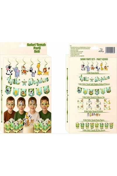 ÇITIPITISTORE Safari Themed Birthday Party Celebration Set