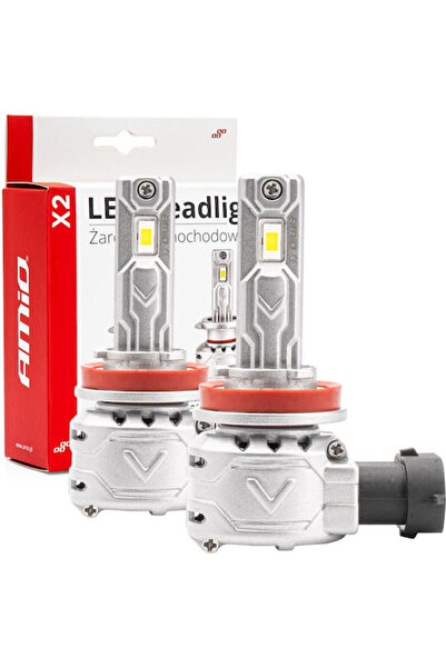 AMIO Λάμπες Αυτοκινήτου H8 / H11 / H9 Canbus LED 6500K Ψυχρό Λευκό 12V 72W 2 ...