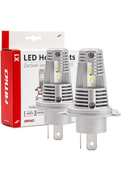 AMIO Lamps Car Χ1 H4 LED 6500K Cold White 12V 40W 2pcs
