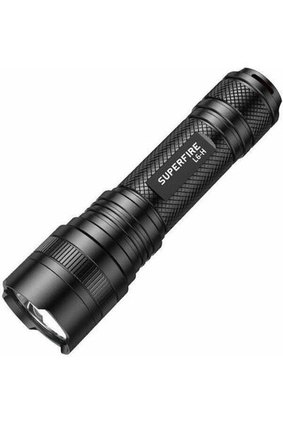 SUPERFIRE Επαναφορτιζόμενος Φακός LED IP46 με Μέγιστη Φωτεινότητα 750lm Μαύρο...