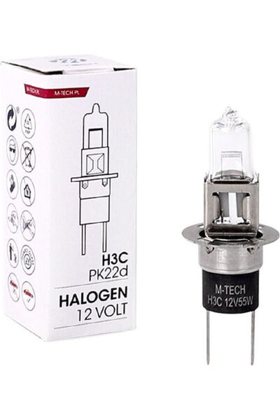 M-TECH Λάμπες Αυτοκινήτου Αλογόνου 12V 55W 1 τεμάχιο