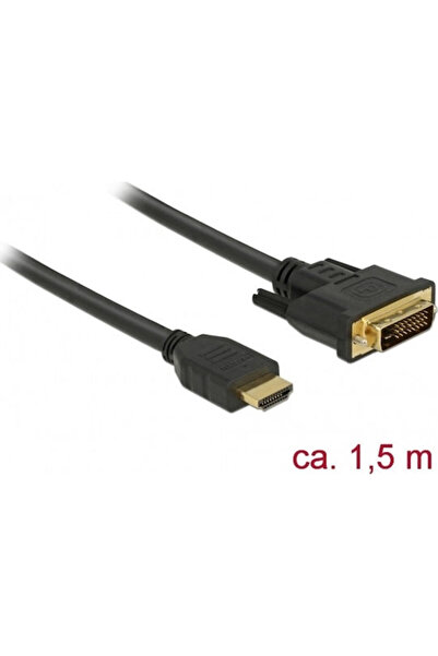 DELOCK Καλώδιο DVI-I αρσενικό σε HDMI αρσενικό, 1.5μ, Μαύρο (85653)