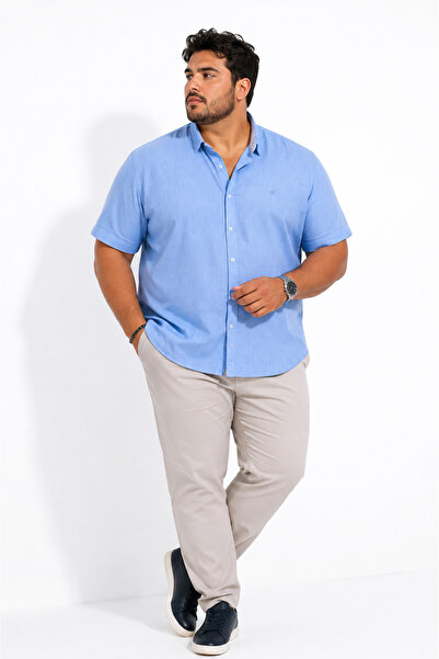 ANNEX Large Size Cotton Short Sleeve Men's Shirt
