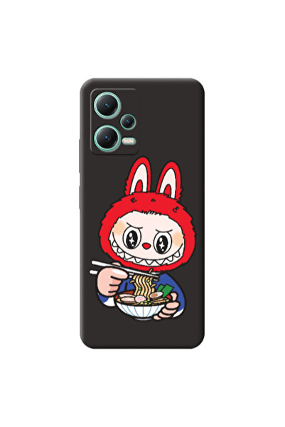 Other Xiaomi Redmi Note 12 Pro 5G Labubu 1 Black Colored Silicone TPU Θήκη