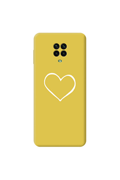 Other Xiaomi Redmi Note 9 Pro White heart Yellow Colored Silicone TPU Θήκη