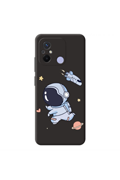 Other Xiaomi Redmi 12C Aduket Black Colored Silicone TPU Θήκη