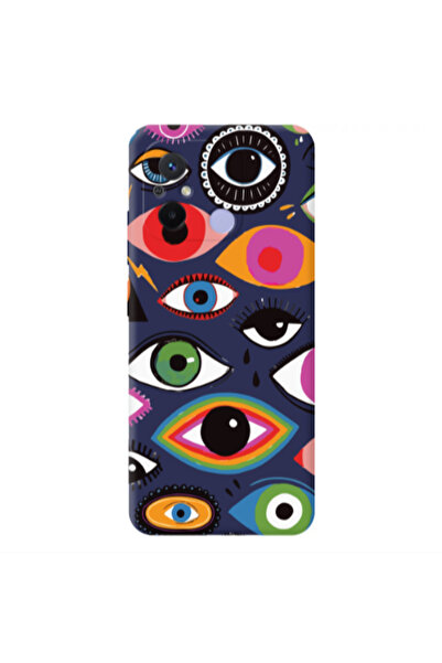 Other Xiaomi Redmi 12C Colorful eyes Dark blue Colored Silicone TPU Θήκη