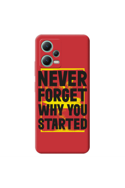 Other Xiaomi Redmi Note 12 Pro 5G Never Forget Red Colored Silicone TPU Θήκη