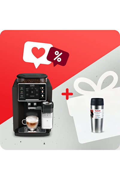 TEFAL Pachet Promo Espressor Automat Sensation Milk, 1450W, 15 Bar, 1.7L, One...