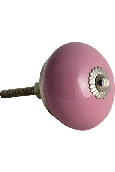 OEM Buton pentru mobilă Ø40mm, porțelan roz/crom