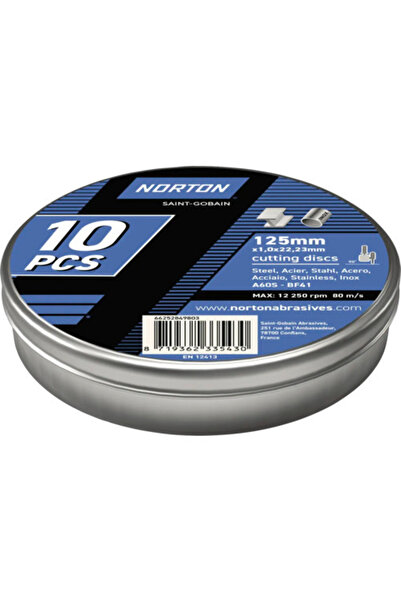 OEM Δίσκοι κοπής Norton Σετ Άνω-Κάτω Ø125x22.23mm, 10 τεμάχια.