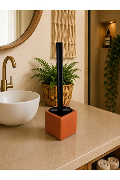 Zigzag Home Decorative Bohemian Style Concrete Special Design Toilet Brush Pr...