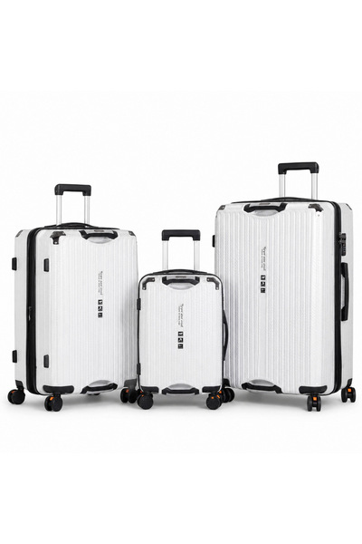 PP Stylish and Durable Travel Luggage Set - 3 Pieces of High-Quality Suitcase...