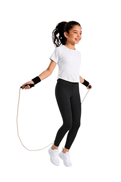 ERDEM KIDS Girls' High Waist with Pockets, Casual, Running, Walking, Yoga, Sp...