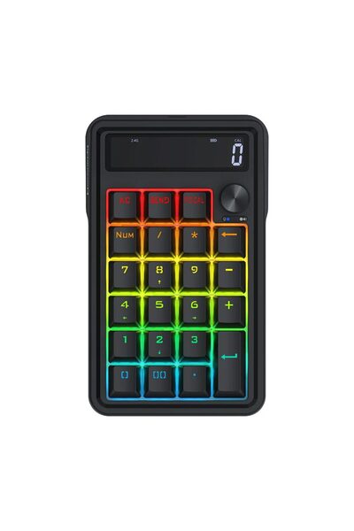 REDRAGON Tastatură numerică mecanică Bluetooth, fără fir, Cove negru, ilumina...