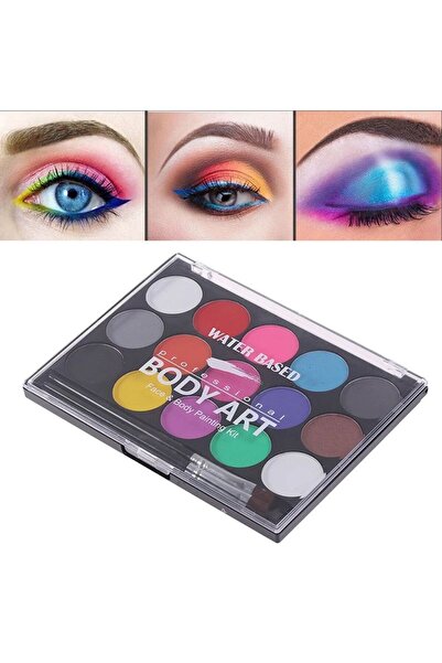 wa ha ha Kids Face Painting Kit 15 Colors Non Toxic Body Paint Set with Brushes