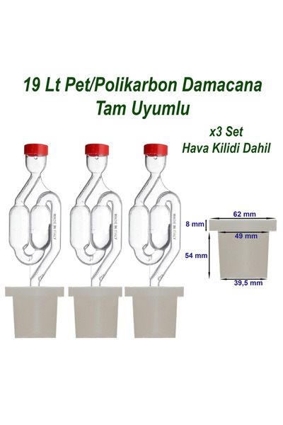 mvinyo Silikon Damacana Fermantasyon Tıpası, 19 Lt Damacana Tam Uyumlu Hava K...