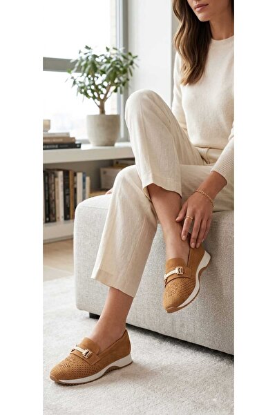 POLENS Women's Suede Loafer Shoes Ballet Flats