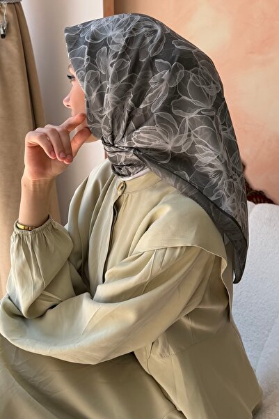 İmajButik Haki Desenli Soft Eşarp