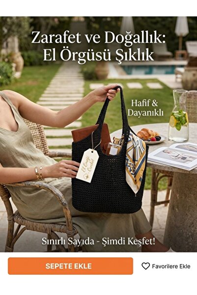 DİĞER1111 Hand Knitted Beach Bag