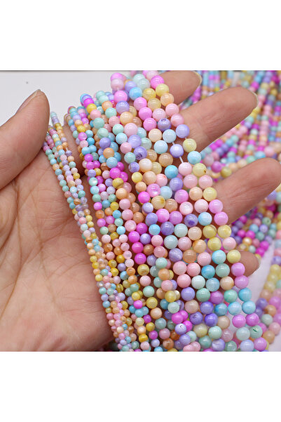 Choice1 5mm A 2/3/4/5mm Round Colored Natural Freshwater Shell Semi-Finished ...