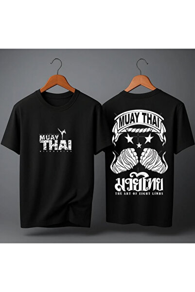 MAGORS Muay Thai Fighter Printed Oversize Unisex T-Shirt Crew Neck Cotton Wom...