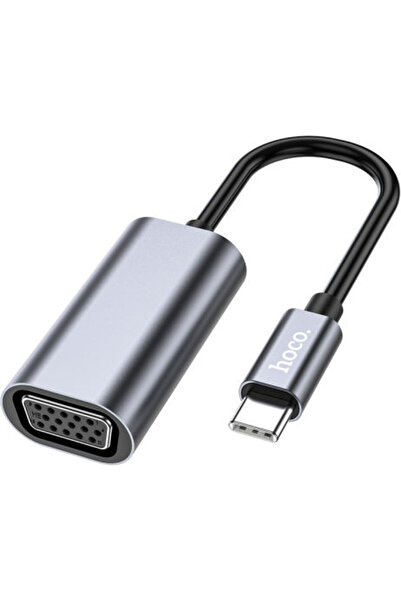hoco. Hoco UA21 Μετατροπέας USB-C αρσενικό σε VGA θηλυκό Γκρι 1 τεμάχιο