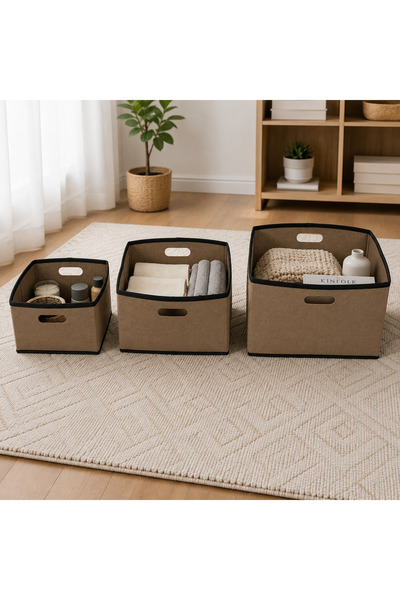 Less Home Felt Multi-Purpose Shelf Organizer Set of 3 (Mini-Midi-Maxi)