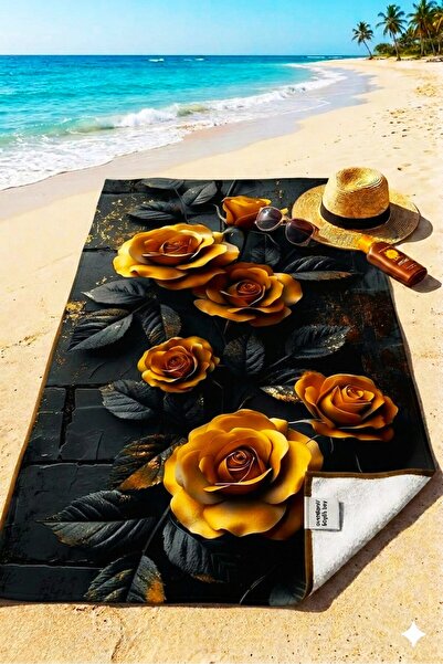 Elmas Dizayn Beach Sports Bath Towel Quick Drying Water Absorbent Sand Resist...