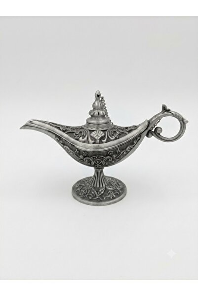 ZARORA Aladdin Genie Magic Lamp, Antique Style, Intricate Engraved Floral Des...