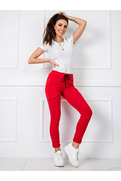 Factory Price Pantaloni Trening Dama Rosu
