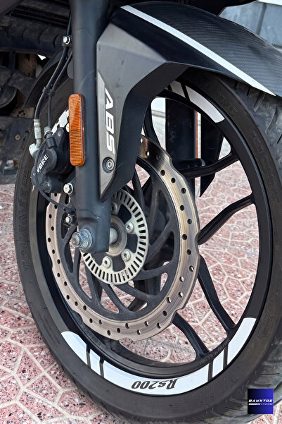 Banxtre 8 Pieces Wheel Rim Stripe Sticker Set for Bajaj Pulsar Rs200 (Enough ...
