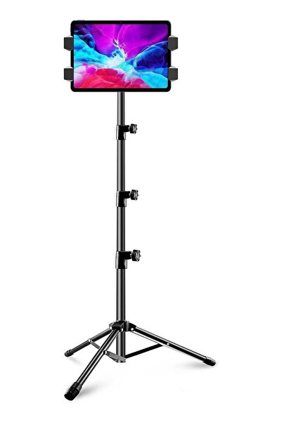 ELTRAZONE Tablet Stand Holder, iPad Tripod Floor Holder with Height Adjustabl...