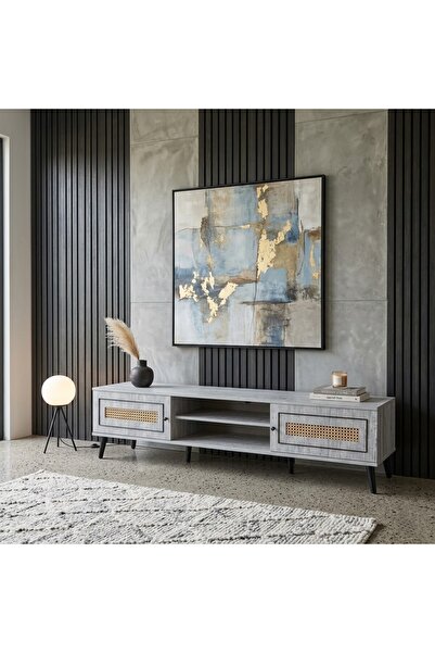 LastHome المنزل الأخير |   طاولة تلفزيون بتصميم عصري وأنيق 200 سم - ماليزي