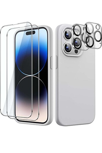 ELTRAZONE 5 in 1 Silicone Case for iPhone 14 Pro Max 6.7-Inch, with Screen & ...
