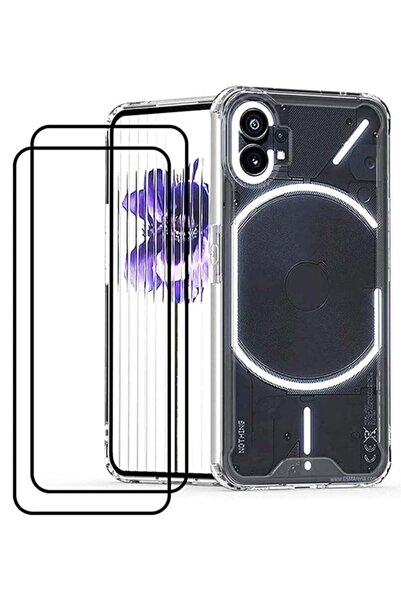 ELTRAZONE (1+2pcs) Compatible with Nothing Phone 1 Case Clear Transparent wit...