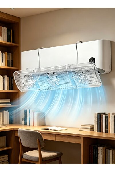 Primo Plus Adjustable Air Conditioner Deflector with Wind-Driven Fan Wheels –...