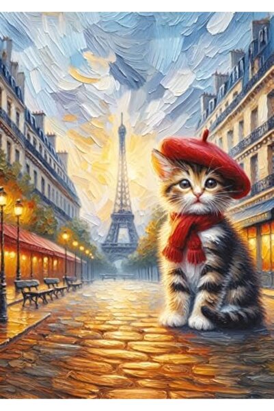Yıldızan Artist Cat in Paris 260 Piece Puzzle 931845