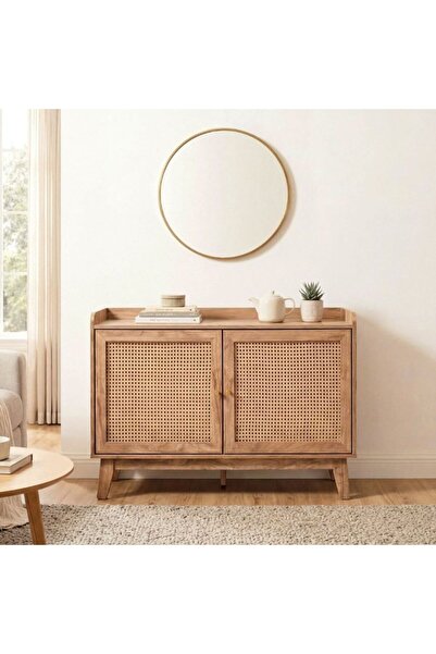 WoodenDecoration01 Maison Rattan Masif Ahşap Konsol-Büfe