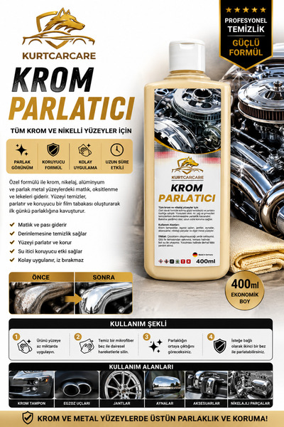 KurtCarCare Krom Parlatıcı