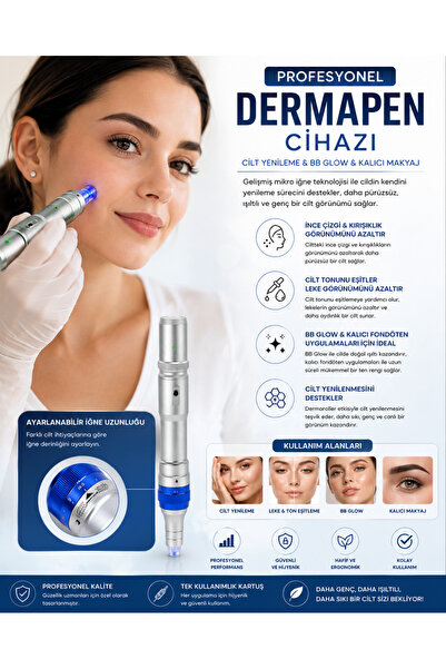 Blooming Plus Profesyonel Dermapen Cihazı – BB Glow, Kalıcı Makyaj ve Cilt Ye...