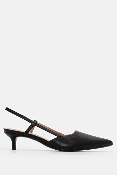 Luigi Μυτερές Γόβες Slingback - Μαύρο Ματ - 36