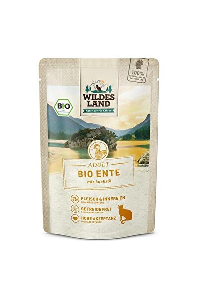 Wildes Land Hrană BIO pentru pisici |   76% Monoproteină pură de rață |   Ome...