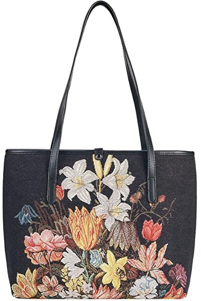 Signare Canvas Bag for Women with Floral Still Life Design
