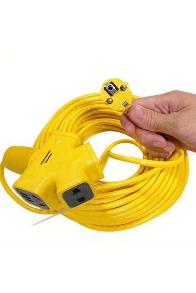 CASA JOY Prelungitor electric 30 m, cu 4 prize universale și cablu gros, 10 A...