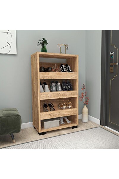 Adore Pantofar Nasem Large, 4 Compartimente, 45x82x28 cm - Stejar