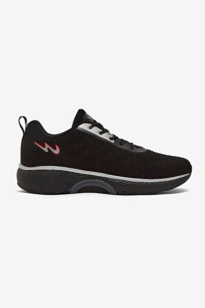 Campus Men Ember Memory Foam Lace-Up Running Shoes-Black