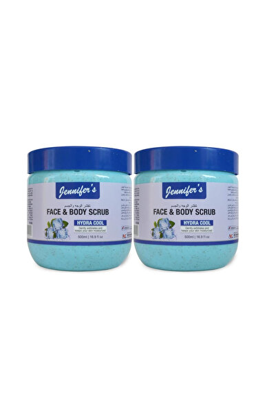 Jennifer's Face & Body Scrub Hydra Cool 500ml-Pack of 2|Refreshing Exfoliatin...