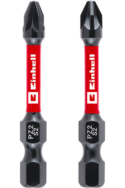 Einhell Orijinal Darbeli Bit Seti, 2 Parça, 50 mm, PZ2 (S2 Çelik, Torsiyon Bö...